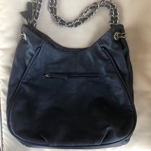 Big Buddha Large Black Bag with Gold Chain Strap